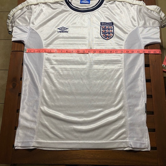 Umbro England 1999-01 Vintage Home White Soccer Jersey - Picture 3 of 8